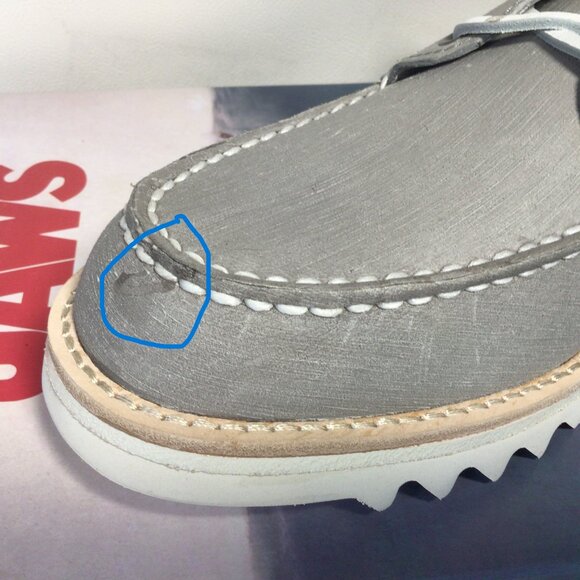 NEW Sperry Boat Shoes  Gray Leather JAWS Shark Special Edition - Picture 13 of 13